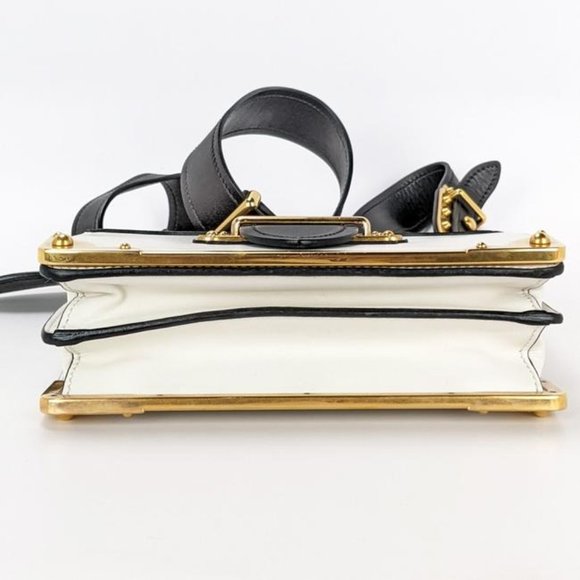 SOLD Prada Cahier Medium White Leather Cross Body Bag - Picture 4 of 12